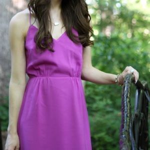 J CREW | Racerback Side Slit Maxi Dress, Orchid